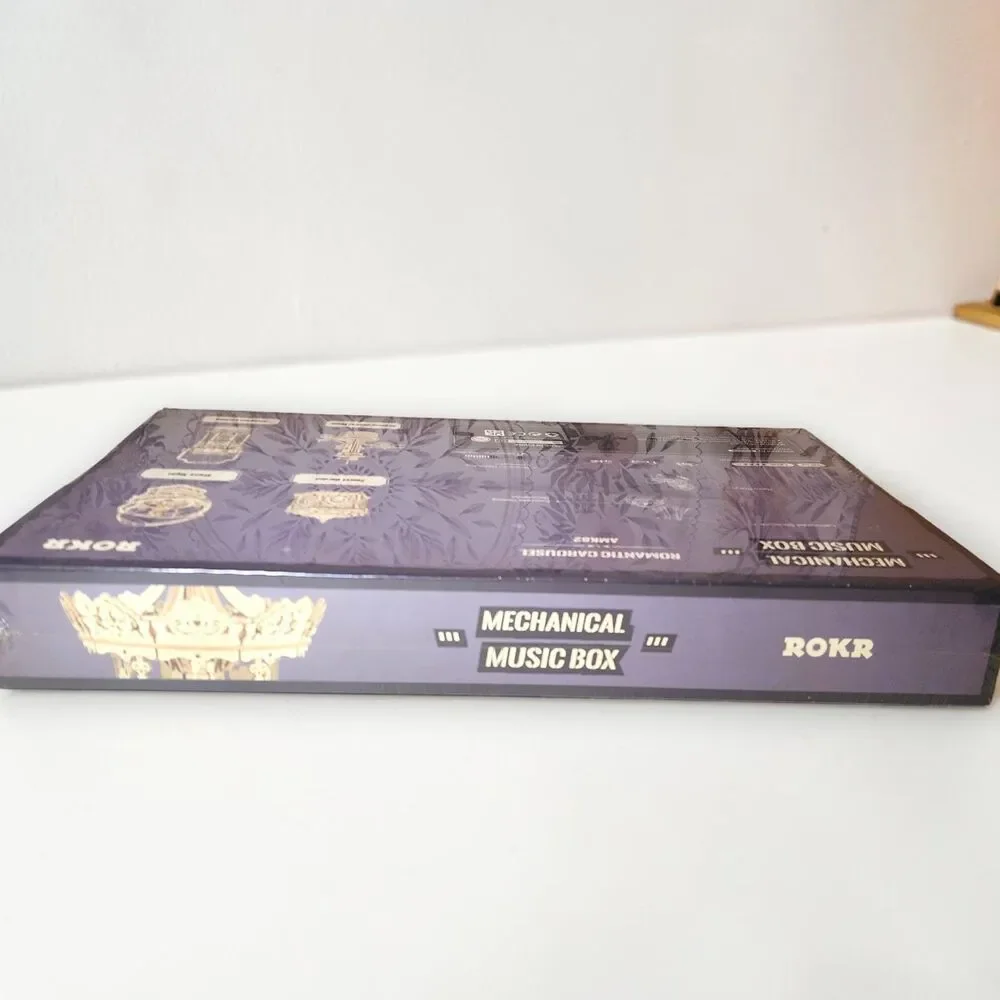ROKR Romantic Carousel AMK62 3D Wooden Puzzle Mechanical Music Box DIY Model Kit